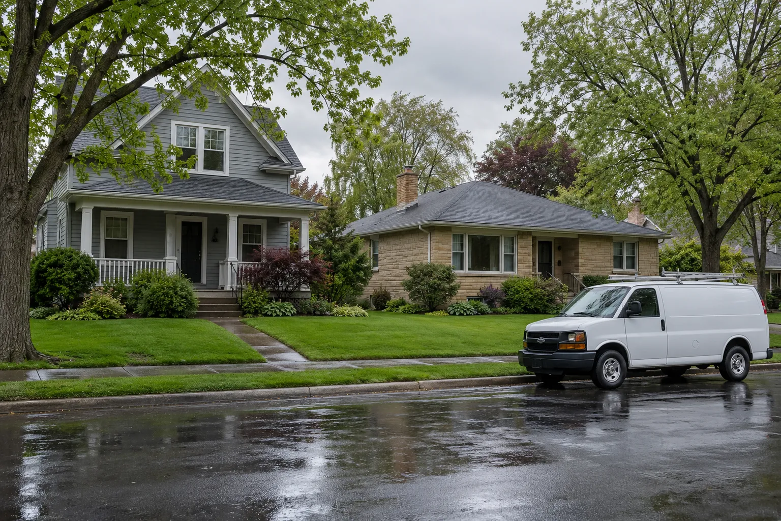 Homes in the Greater Cincinnati area served by local water damage providers
